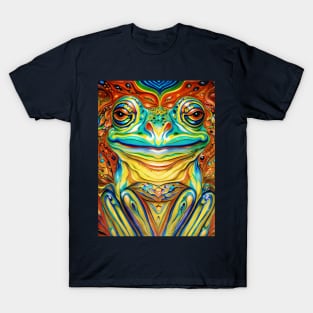 Froggy Animal Spirit (11.1) - Trippy Psychedelic Frog T-Shirt